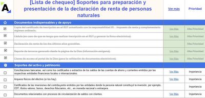Declaración de renta de personas naturales