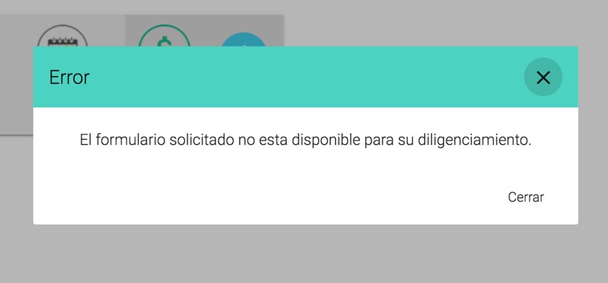 Error en formulario de normalización tributaria
