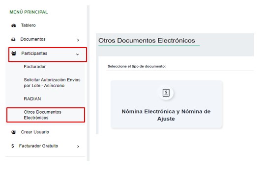 habilitación de la nómina electrónica