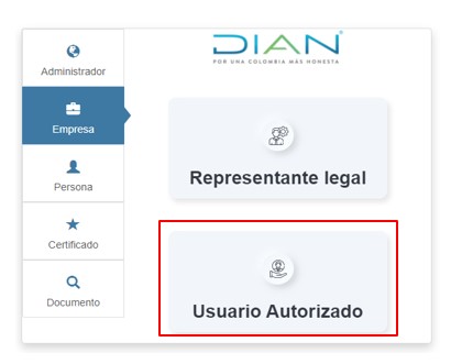 usuario autorizado para ingresar al sistema de nómina electrónica