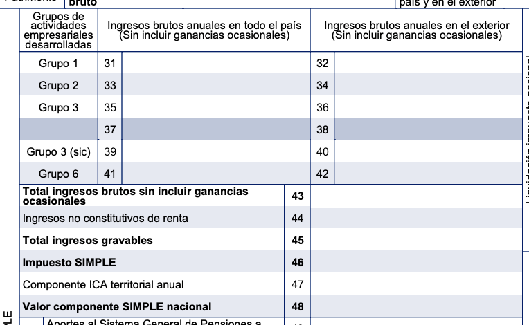 Ingresos no gravados
