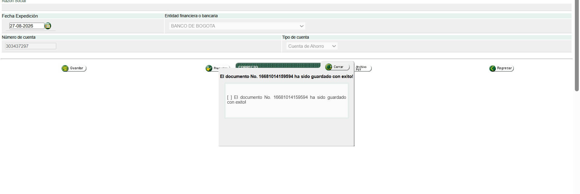 Devolución de saldos a favor