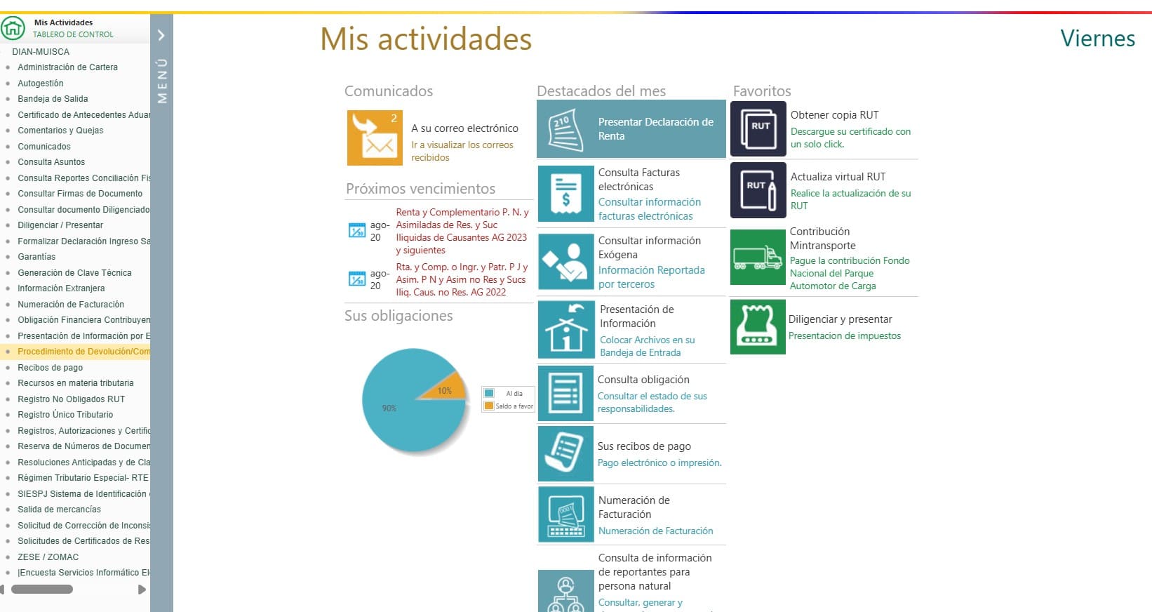 Devolución de saldos a favor