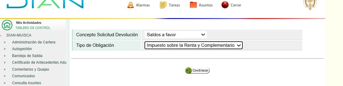Devolución de saldos a favor