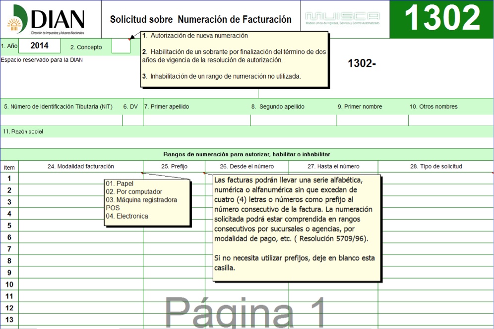 Formulario 1302 dian 2019