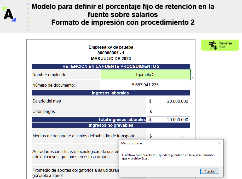 Liquidador Retencion En La Fuente Salarios 2023 Actualicese - Printable ...