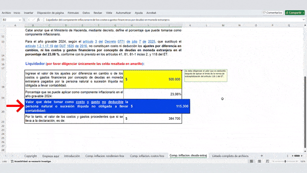 componente inflacionario