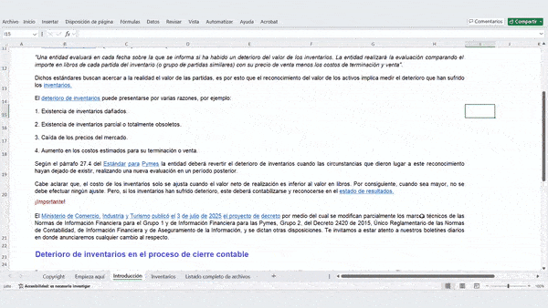 deterioro de inventarios