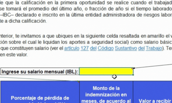 pérdida de capacidad laboral