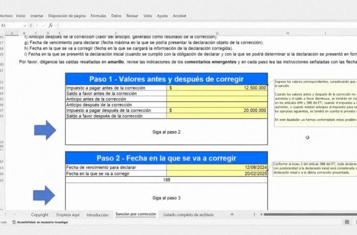 sanción por corrección
