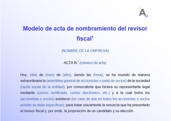 nombramiento del revisor fiscal