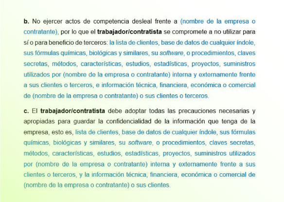 acuerdo de confidencialidad