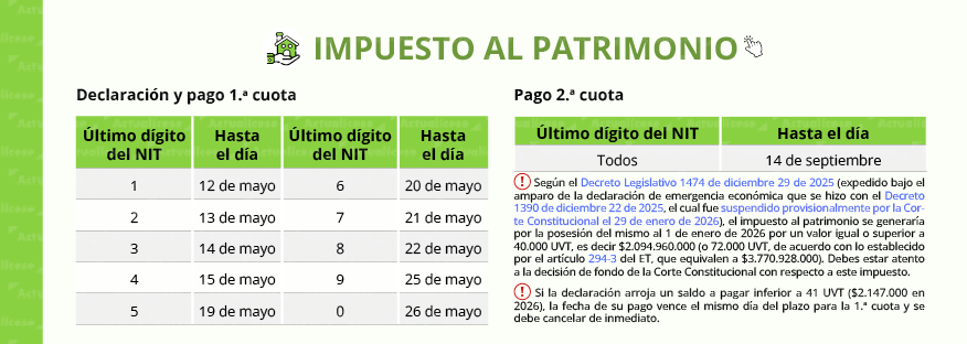calendario tributario