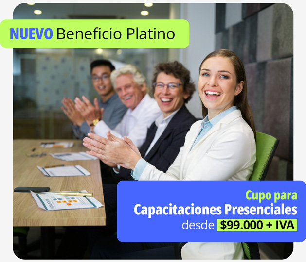 Mosaico de cuatro fotografías: Asesoría, con una mujer explicando a un cliente; Actualidad, con un hombre frente a pantallas de datos financieros; Herramientas, con un profesional usando una tablet; y Capacitación, con un joven en curso virtual.