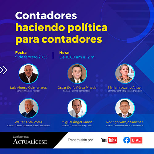 Listo el debate «Contadores haciendo política para contadores», la cita es este miércoles 9 de febrero