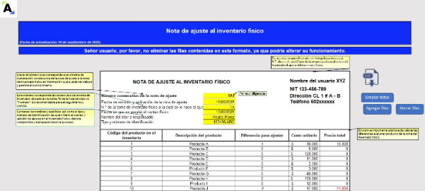 Formato en Excel (con macros) para la toma de inventario físico