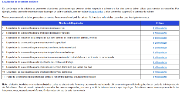 Liquidador de cesantías y sus intereses aplicado a 11 casos prácticos
