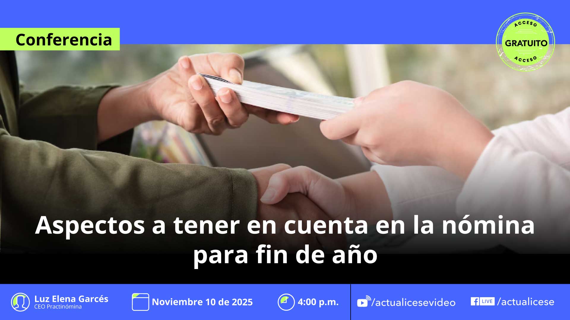 [Conferencia] Aspectos a considerar en la nómina para fin de año