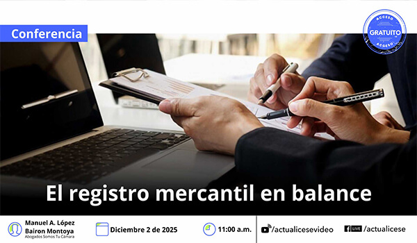 [Conferencia] El registro mercantil en balance
