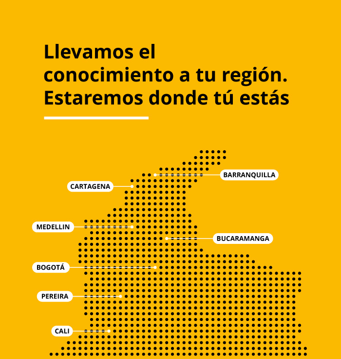 Mapa de Colombia - Llevamos el conocimiento a tu región