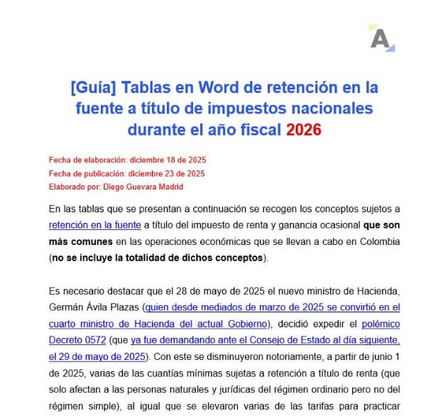 Retención en la fuente