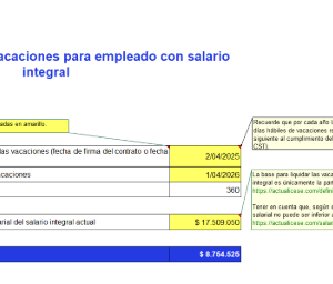 Liquidador de vacaciones en Excel aplicado a 10 casos prácticos
